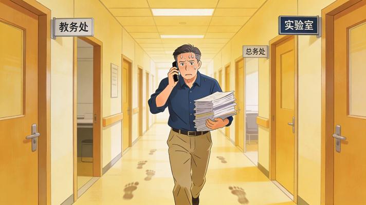 老師來(lái)回奔波尋找教輔人員