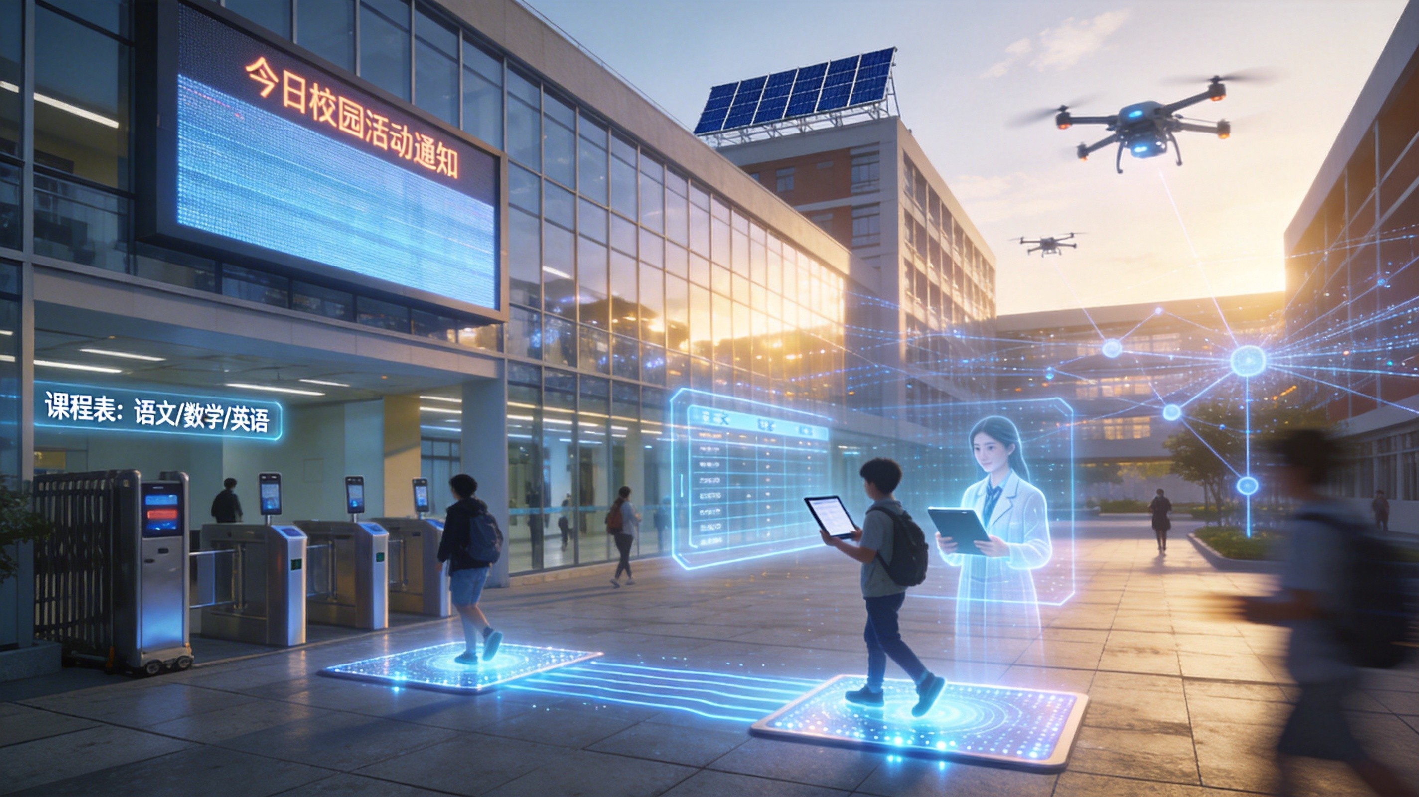 智慧校園晨景 智慧校園晨景
