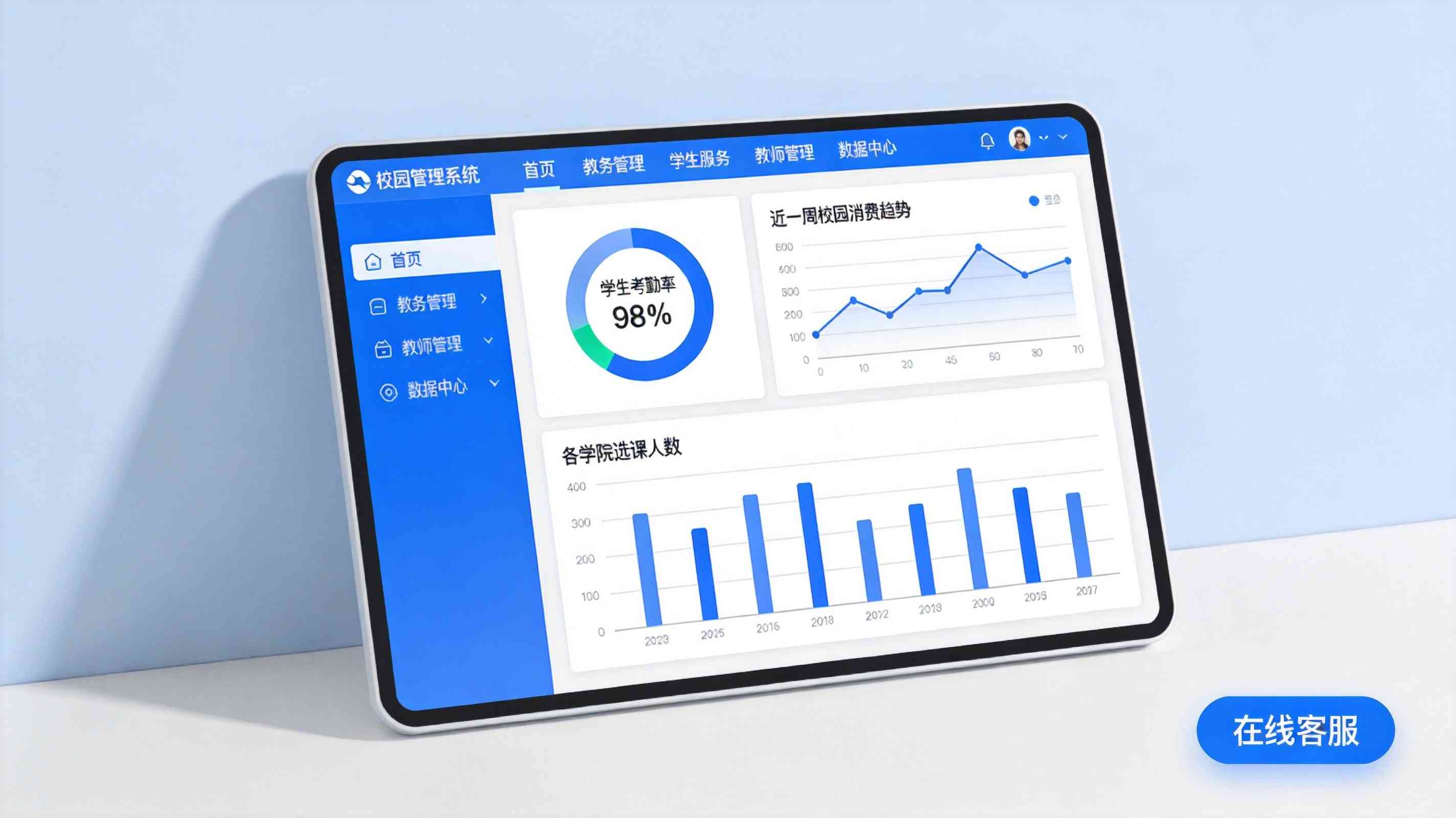 智慧校園數字化平臺界面