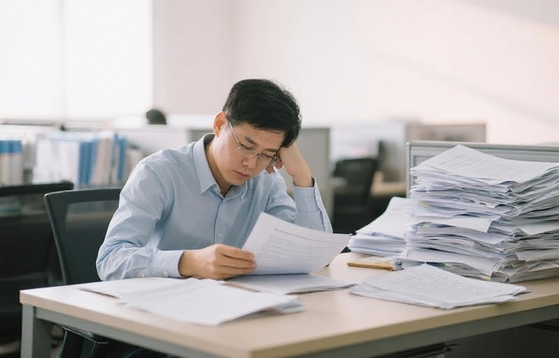 老師處理紙質(zhì)實(shí)習報告