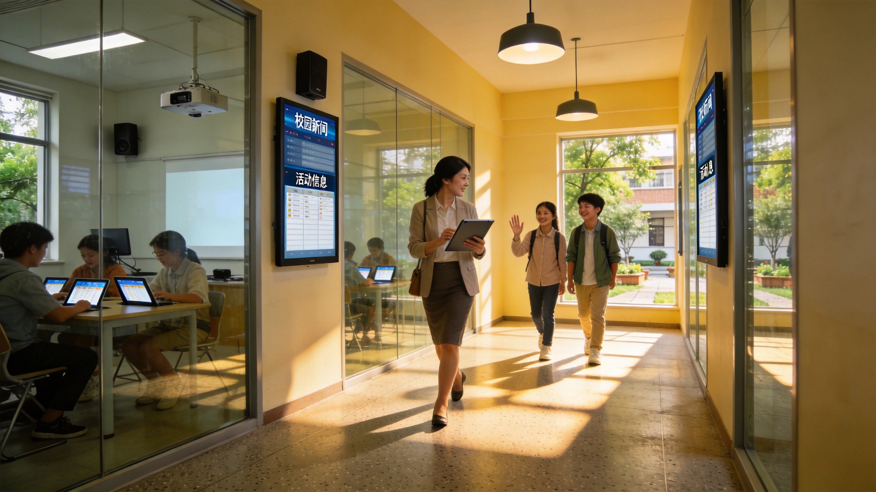 智慧校園走廊環(huán)境